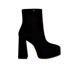 Larroude (Larroudé) Dolly Boot In Black Suede Size 10